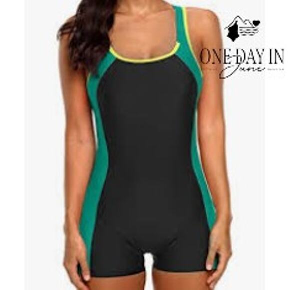 CharmLeaks Boyshort One Piece Swimsuit Size L - Picture 1 of 5